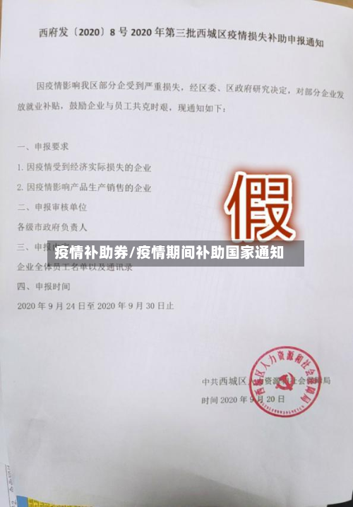 疫情补助券/疫情期间补助国家通知-第3张图片