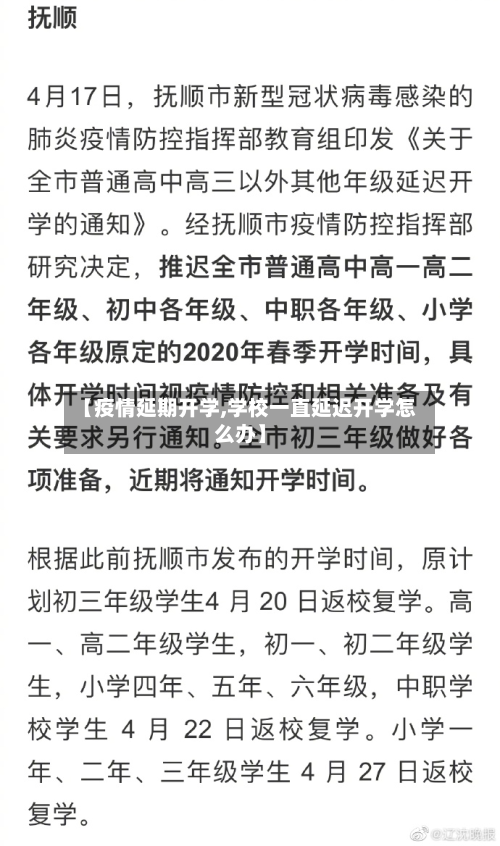 【疫情延期开学,学校一直延迟开学怎么办】-第2张图片