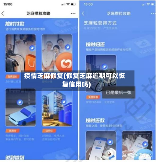 疫情芝麻修复(修复芝麻逾期可以恢复信用吗)