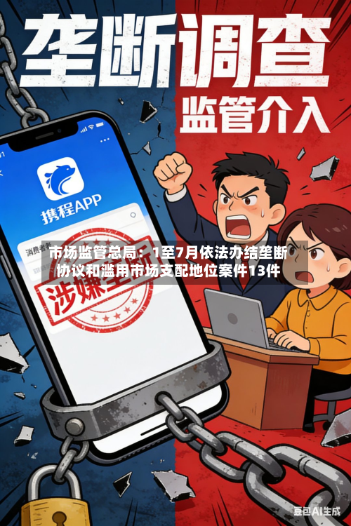 市场监管总局：1至7月依法办结垄断协议和滥用市场支配地位案件13件
